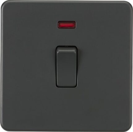 Knightsbridge Screwless 20A 1G DP Switch with Neon – Anthracite SF8341NAT - West Midland Electrics | CCTV & Electrical Wholesaler 3