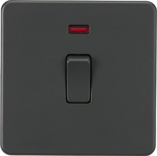 Knightsbridge Screwless 20A 1G DP Switch with Neon – Anthracite SF8341NAT - West Midland Electrics | CCTV & Electrical Wholesaler
