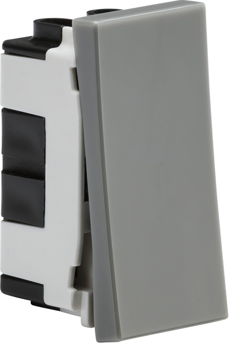 Knightsbridge 20AX 1G 2-way modular switch (25x50mm) – Grey NET2GY - West Midland Electrics | CCTV & Electrical Wholesaler