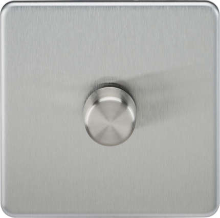 Knightsbridge 1G 2-way 10-200W (5-150W LED) Intelligent dimmer SF2191BC – Brushed Chrome - West Midland Electrics | CCTV & Electrical Wholesaler 3