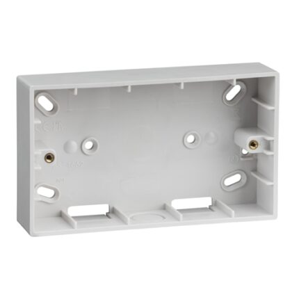 Knightsbridge 29mm PVC Double Back Box SN1500P - West Midland Electrics | CCTV & Electrical Wholesaler