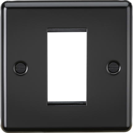 Knightsbridge 1G Modular Faceplate – Matt Black CL1GMB - West Midland Electrics | CCTV & Electrical Wholesaler