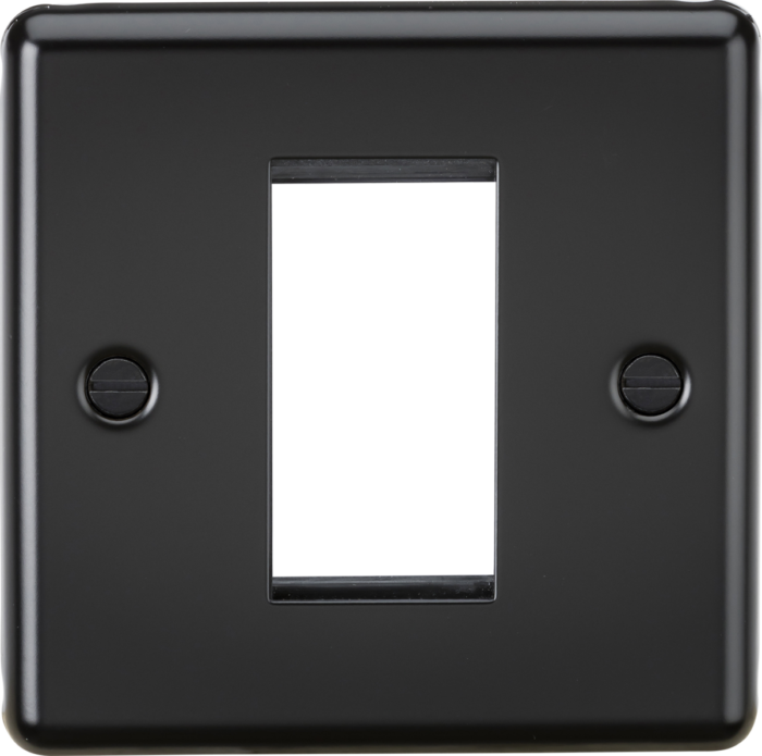 Knightsbridge 1G Modular Faceplate – Matt Black CL1GMB - West Midland Electrics | CCTV & Electrical Wholesaler 3