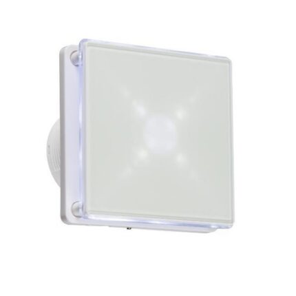 Knightsbridge 100MM/4″ LED Backlit Extractor Fan with Overrun Timer – White EX003T - West Midland Electrics | CCTV & Electrical Wholesaler