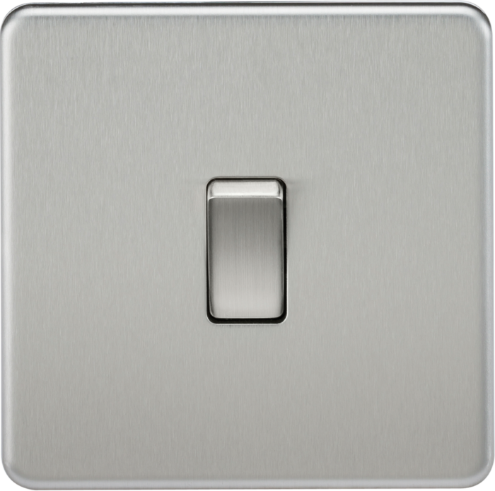 Knightsbridge 10AX 1G DP Switch – Brushed Chrome - West Midland Electrics | CCTV & Electrical Wholesaler 3