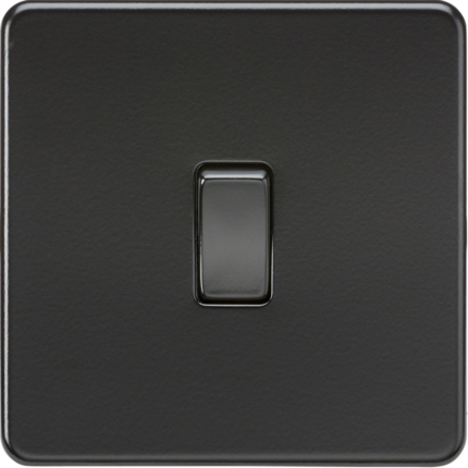 Knightsbridge 10AX 1G DP Switch – Matt Black - West Midland Electrics | CCTV & Electrical Wholesaler