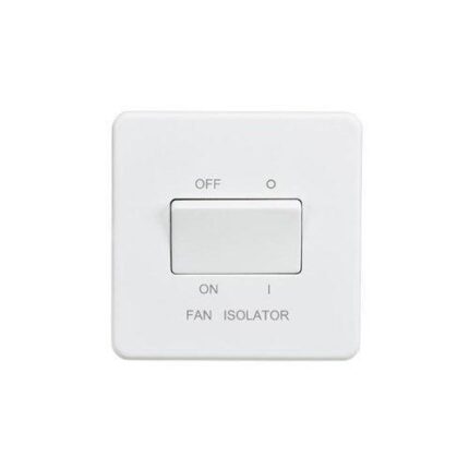 Knightsbridge Screwless 10AX 3 pole fan isolator switch – Matt white SF1100MW - West Midland Electrics | CCTV & Electrical Wholesaler