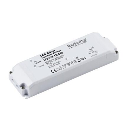 Knightsbridge IP20 12V DC 40W LED Driver – Constant Voltage 12DC40 - West Midland Electrics | CCTV & Electrical Wholesaler