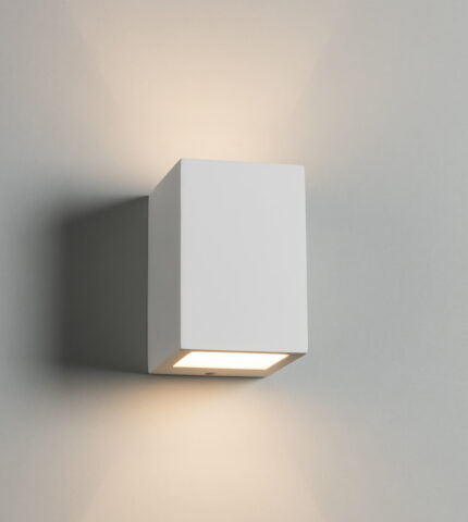 Knightsbridge 230V G9 40W Cuboid Up and Down Plaster Wall Light - West Midland Electrics | CCTV & Electrical Wholesaler