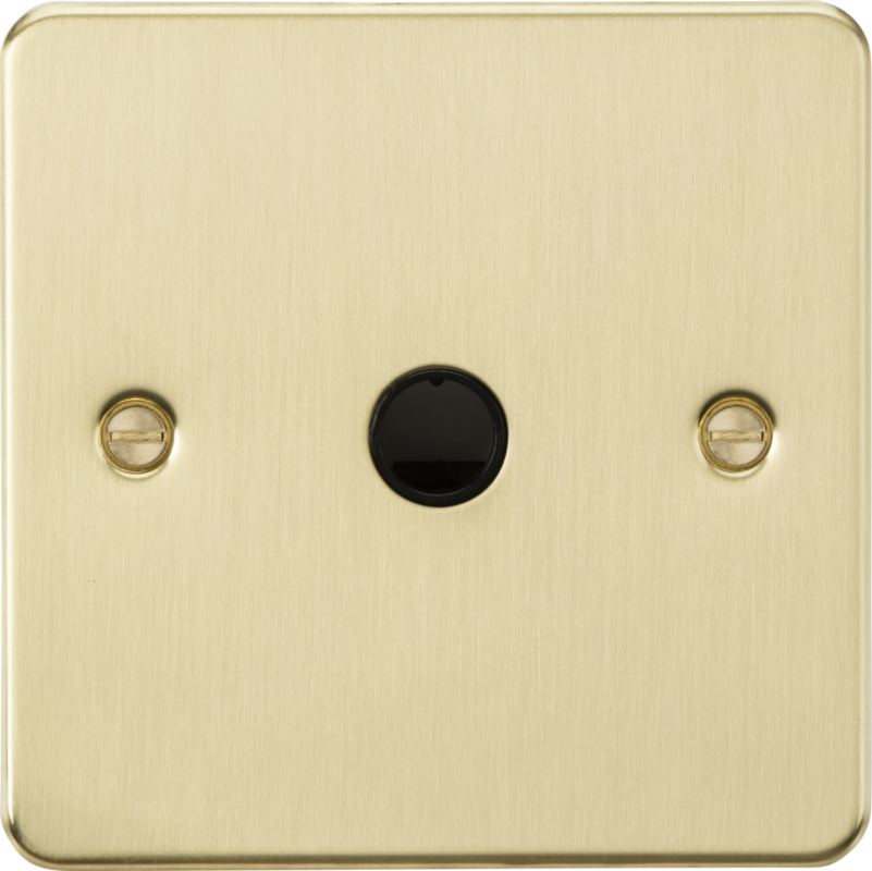 Knightsbridge 20A Flex Outlet Plate – Brushed Brass - West Midland Electrics | CCTV & Electrical Wholesaler