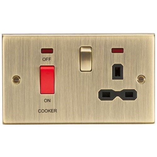 Knightsbridge 45a Dp Cooker Switch And 13a Switched Socket With Neons