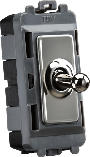 Knightsbridge 20AX 1G DP Toggle switch – black nickel GDM02TOGBN - West Midland Electrics | CCTV & Electrical Wholesaler