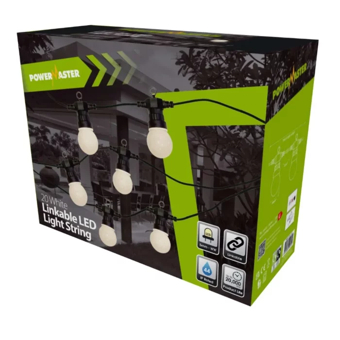 Supreme Imports Powermaster Led 20 White Large Globe Festoon String – 3W S9399 - West Midland Electrics | CCTV & Electrical Wholesaler 3