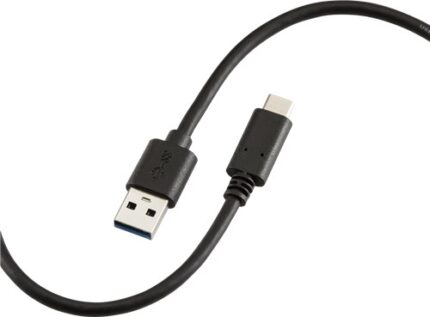 Knightsbridge 1.5m 60W USB-A to USB-C Cable – Black AVAC15 - West Midland Electrics | CCTV & Electrical Wholesaler