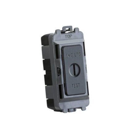 Knightsbridge 20AX DP key module (marked EMG LTG TEST) – matt black GDM008MB - West Midland Electrics | CCTV & Electrical Wholesaler