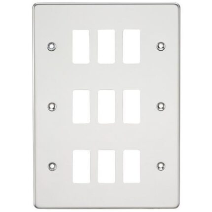 Knightsbridge Flat plate 9G grid faceplate – polished chrome GDFP009PC - West Midland Electrics | CCTV & Electrical Wholesaler 5