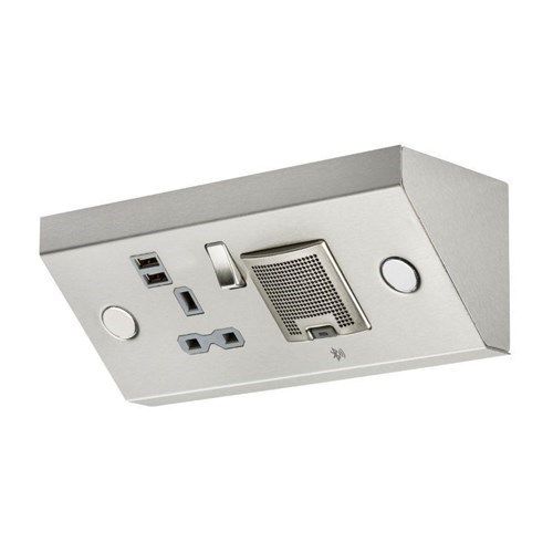 Knightsbridge 13A 1G Mounting Switched Socket with Dual USB Charger (2.4A) and 3W RMS Bluetooth Speaker SKR0014 - West Midland Electrics | CCTV & Electrical Wholesaler