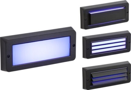 Knightsbridge 230V IP65 5W Blue LED Surface Mount Brick light – Black BL5BLBK - West Midland Electrics | CCTV & Electrical Wholesaler