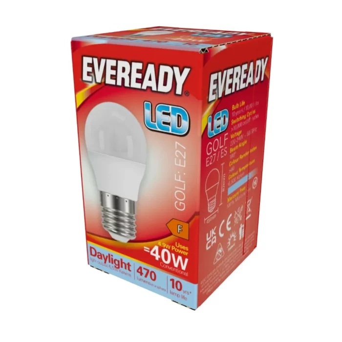 Supreme Imports Eveready Led Golf 480Lm Opal E27 Daylight White Boxed S13607 - West Midland Electrics | CCTV & Electrical Wholesaler 3