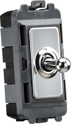 Knightsbridge 20AX 1G 2-way SP Grid Toggle Switch – polished chrome GDM01TOGPC - West Midland Electrics | CCTV & Electrical Wholesaler