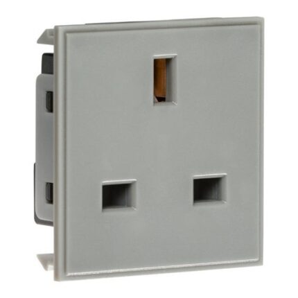 Knightsbridge 13A 1G unswitched socket module 50 x 50mm – Grey NET13GY - West Midland Electrics | CCTV & Electrical Wholesaler 5