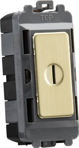 Knightsbridge 20AX DP key module – brushed brass GDM010BB - West Midland Electrics | CCTV & Electrical Wholesaler