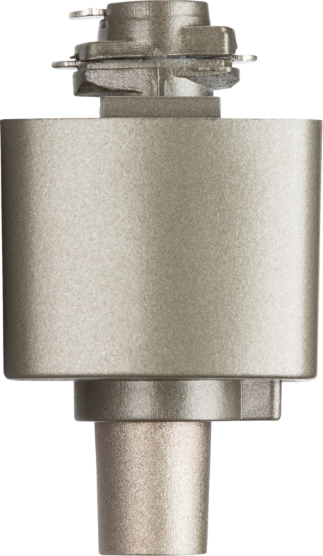 Knightsbridge 230V Track Adaptor Satin Nickel TRKAD1S - West Midland Electrics | CCTV & Electrical Wholesaler