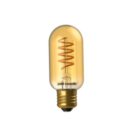 Paul Russells LED Filament Spiral G80 4W Extra Warm White (AMBER) ES E27 Edison Screw Decorative Bulbs - West Midland Electrics | CCTV & Electrical Wholesaler