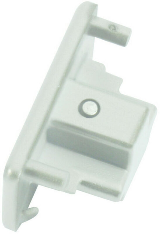 Knightsbridge 230V Single Circuit Track Dead End Cap – White TRKDE1W - West Midland Electrics | CCTV & Electrical Wholesaler