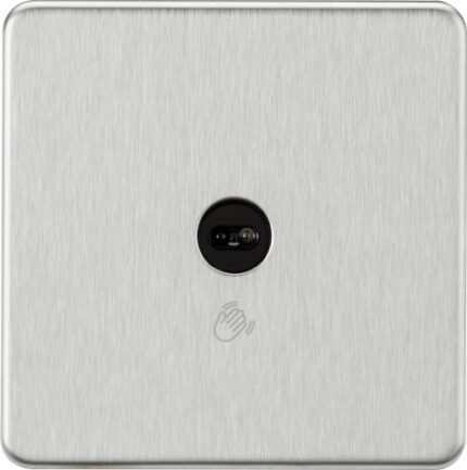 Knightsbridge 230V 1G 1-way Touchless Switch – Brushed Chrome SFTS1BC - West Midland Electrics | CCTV & Electrical Wholesaler