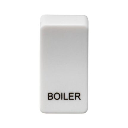 Knightsbridge Switch cover “marked BOILER” – white GDBOILU - West Midland Electrics | CCTV & Electrical Wholesaler