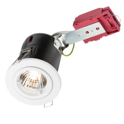 Knightsbridge 230V 50W Fixed GU10 IC Fire-Rated Downlight in White VFRDGICW - West Midland Electrics | CCTV & Electrical Wholesaler