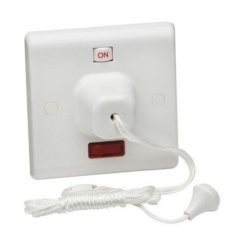 Knightsbridge 45A DP Pull Cord Switch with Neon SN8310N - West Midland Electrics | CCTV & Electrical Wholesaler 3