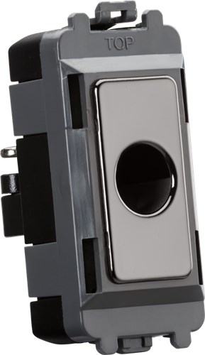 Knightsbridge Flex outlet module (up to 10mm) – black nickel GDM012BN - West Midland Electrics | CCTV & Electrical Wholesaler