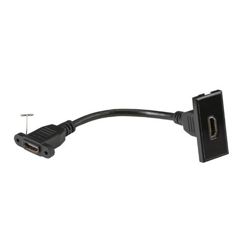 Knightsbridge HDMI outlet module 25 x 50mm – black NETHDMIBK - West Midland Electrics | CCTV & Electrical Wholesaler