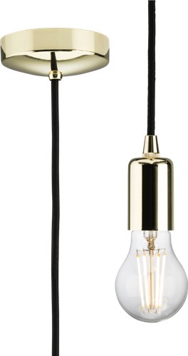 Knightsbridge 1.8m E27 Contemporary Pendant Set – Polished Brass 8270LPB - West Midland Electrics | CCTV & Electrical Wholesaler