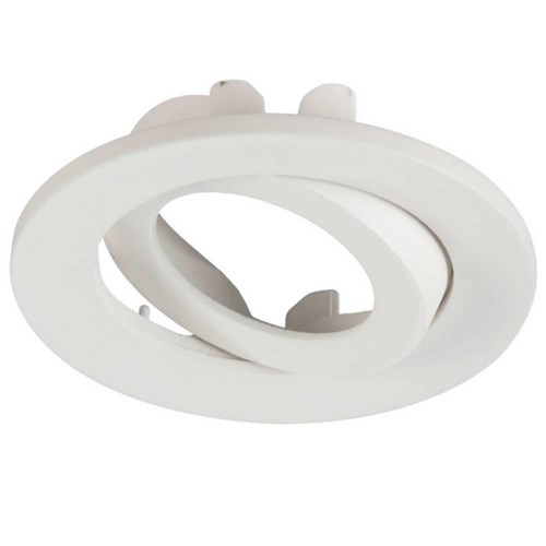 Knightsbridge Adjustable Matt White Tilt Bezel for VFR8 LED IP20 DownlightsL VFR8TBEZMW - West Midland Electrics | CCTV & Electrical Wholesaler