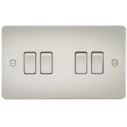 Knightsbridge Flat Plate 10AX 4G 2-way switch – pearl FP4100PL - West Midland Electrics | CCTV & Electrical Wholesaler 5