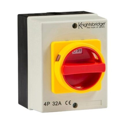 Knightsbridge IP65 32A Rotary Isolator 4P AC (230V-415V) IN0026 - West Midland Electrics | CCTV & Electrical Wholesaler 5