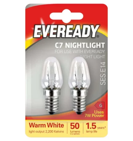 Supreme Imports Eveready Night Light Bulb 7W E14 Blister X 2 S1067 - West Midland Electrics | CCTV & Electrical Wholesaler