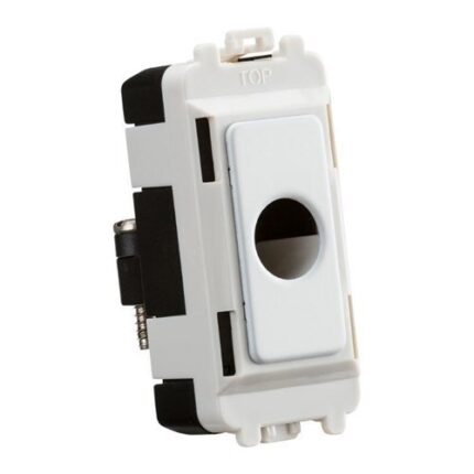 Knightsbridge Flex outlet module (up to 10mm) – matt white GDM012MW - West Midland Electrics | CCTV & Electrical Wholesaler