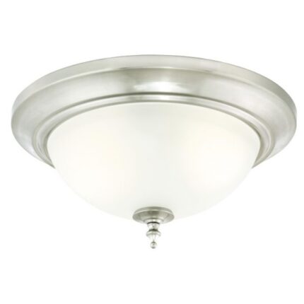 Westinghouse Harwell 33cm 2 Light Flush Brushed Nickel Finish 63056 - West Midland Electrics | CCTV & Electrical Wholesaler