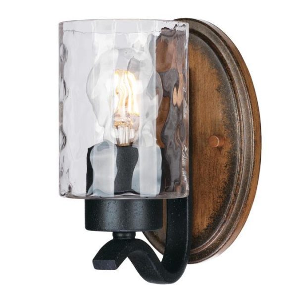 Westinghouse Barnwell 1 Light Wall Fixture Textured Iron & Barnwell Finish 63316 - West Midland Electrics | CCTV & Electrical Wholesaler