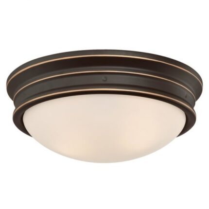 Westinghouse Sophia 33cm 2 Light Flush Oil Rubbed Bronze Finish 63706 - West Midland Electrics | CCTV & Electrical Wholesaler