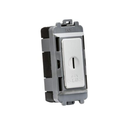 Knightsbridge 10A Fan Isolator Key Switch Module – Polished Chrome GDM021PC - West Midland Electrics | CCTV & Electrical Wholesaler 5
