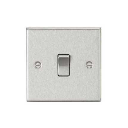 Knightsbridge 10AX 1G Intermediate Switch – Square Edge Brushed Chrome CS12BC - West Midland Electrics | CCTV & Electrical Wholesaler 5