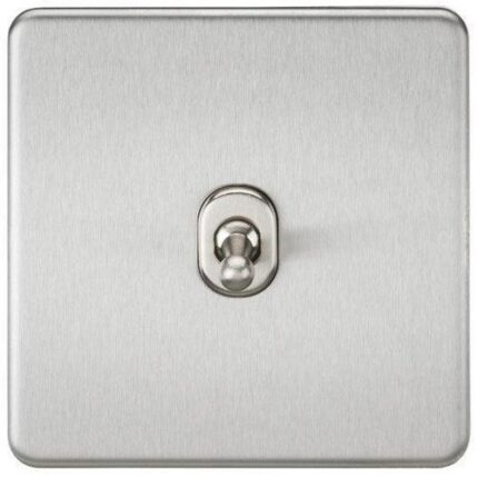 Knightsbridge Screwless 10AX 1G Intermediate Toggle Switch – Brushed Chrome SF12TOGBC - West Midland Electrics | CCTV & Electrical Wholesaler 5