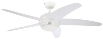 Westinghouse 132 cm Bendan, White, 5 White Blades, Remote Control Included 72140 - West Midland Electrics | CCTV & Electrical Wholesaler 5