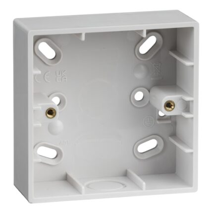 Knightsbridge 29mm PVC Single Back Box SN1400P - West Midland Electrics | CCTV & Electrical Wholesaler