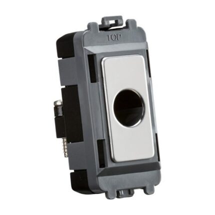 Knightsbridge Flex outlet module (up to 10mm) – polished chrome GDM012PC - West Midland Electrics | CCTV & Electrical Wholesaler